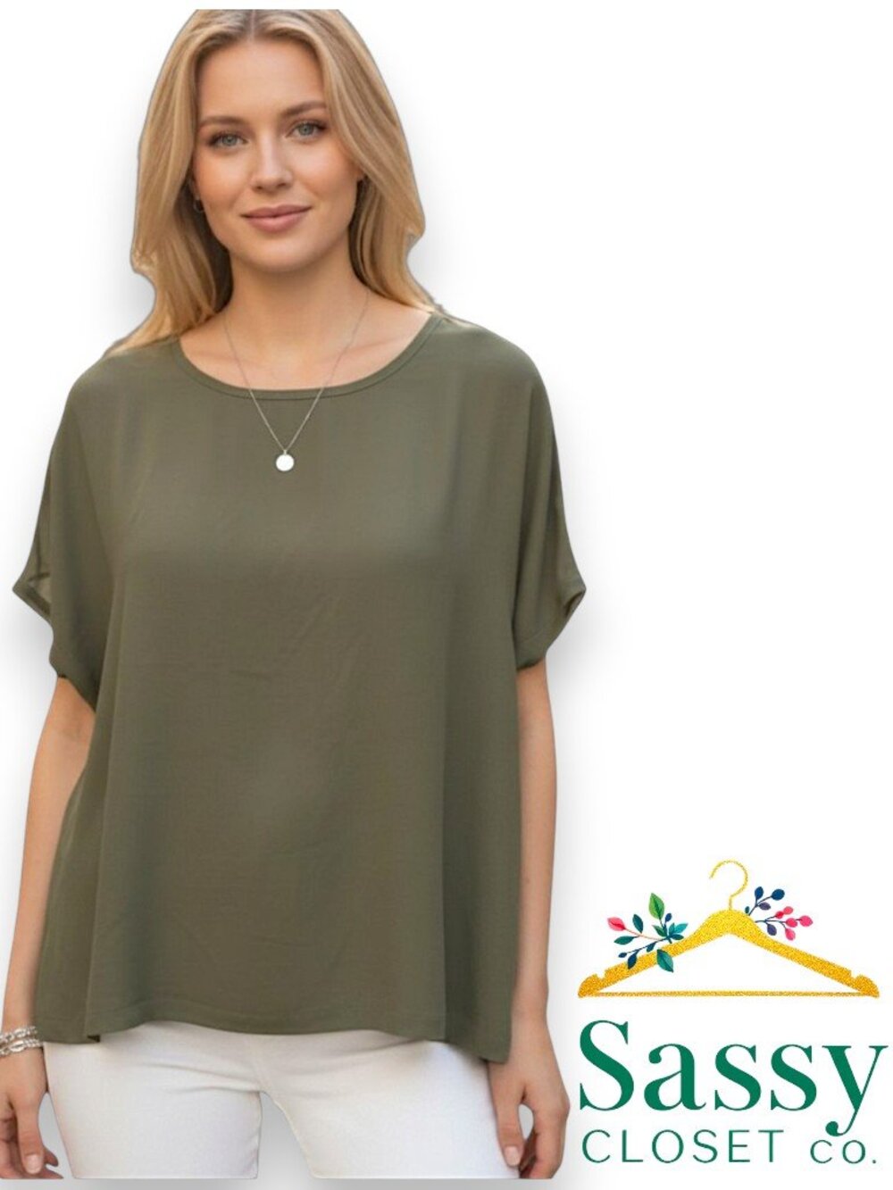 ✨ BANANA REPUBLIC Olive Green Cap Sleeve Blouse S Cutout Detail Luxe 🌿